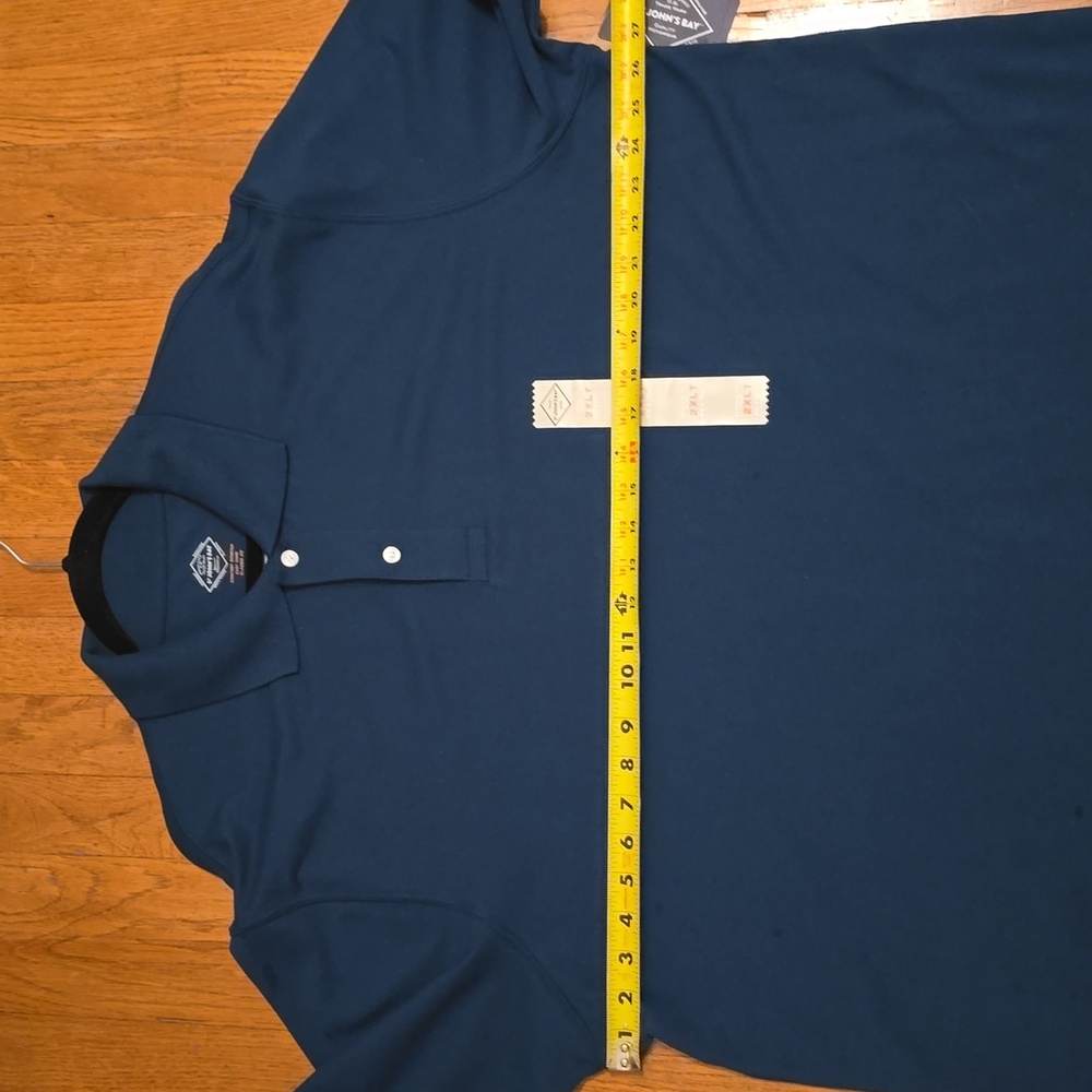 ST. JOHNS BAY MEN'S BIG AND TALL TEAL BLUE SHORT SLEEVE POLO SHIRT SIZE 2XLT - Picture 7 of 14
